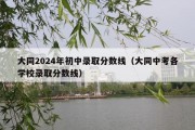 大同2024年初中录取分数线（大同中考各学校录取分数线）