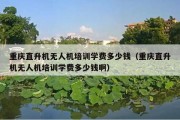 重庆直升机无人机培训学费多少钱（重庆直升机无人机培训学费多少钱啊）