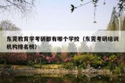 东莞教育学考研都有哪个学校（东莞考研培训机构排名榜）