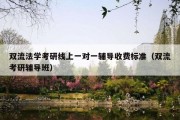 双流法学考研线上一对一辅导收费标准（双流考研辅导班）