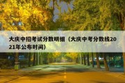 大庆中招考试分数明细（大庆中考分数线2021年公布时间）