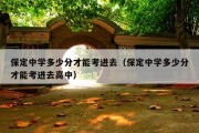 保定中学多少分才能考进去（保定中学多少分才能考进去高中）