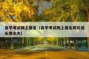 自学考试网上报名（自学考试网上报名照片说头像太大）