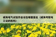 威海电气试验作业证在哪里报名（威海考取电工证的机构）