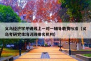 义乌经济学考研线上一对一辅导收费标准（义乌考研究生培训班排名机构）