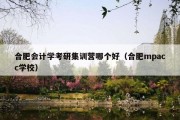 合肥会计学考研集训营哪个好（合肥mpacc学校）