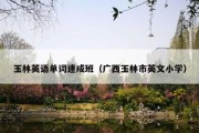 玉林英语单词速成班（广西玉林市英文小学）