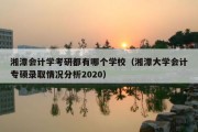 湘潭会计学考研都有哪个学校（湘潭大学会计专硕录取情况分析2020）