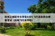 杭州上城区中小学生ASFC飞行员执照在哪里考试（杭州飞行员学校）