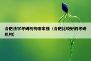 合肥法学考研机构哪家强（合肥比较好的考研机构）